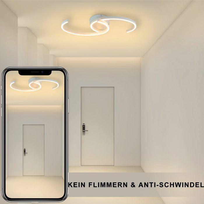 LED-Deckenleuchte - NETTLIFE - 24W 60 cm - Warmweiß 3000K - Metall - Skandinavischer Stil