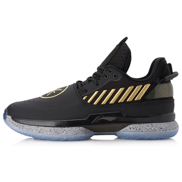 

Li Ning WOW 7 Slip Resistant Abrasion Resistant Low top Basketball Shoes Men s Black Gold ABAN079-7 40