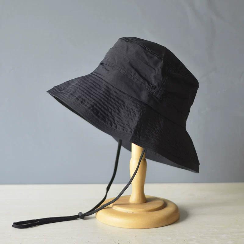 Japanese Uv Quick-Drying Mesh Fisherman Hat Baby Boy And Girl Summer Big Brim Sun-Proof Breathable Face Covering Flat Sun Hat Bucket Hat