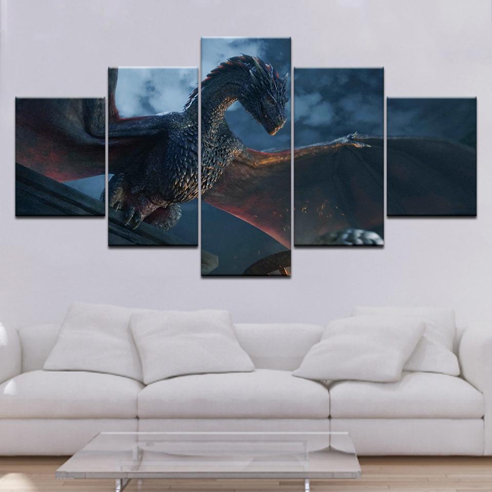5 Piece The Bat On House Free Shipping  Wallpapers Modern Modular Poster Art Canvas Painting for Living Room Home Decor
