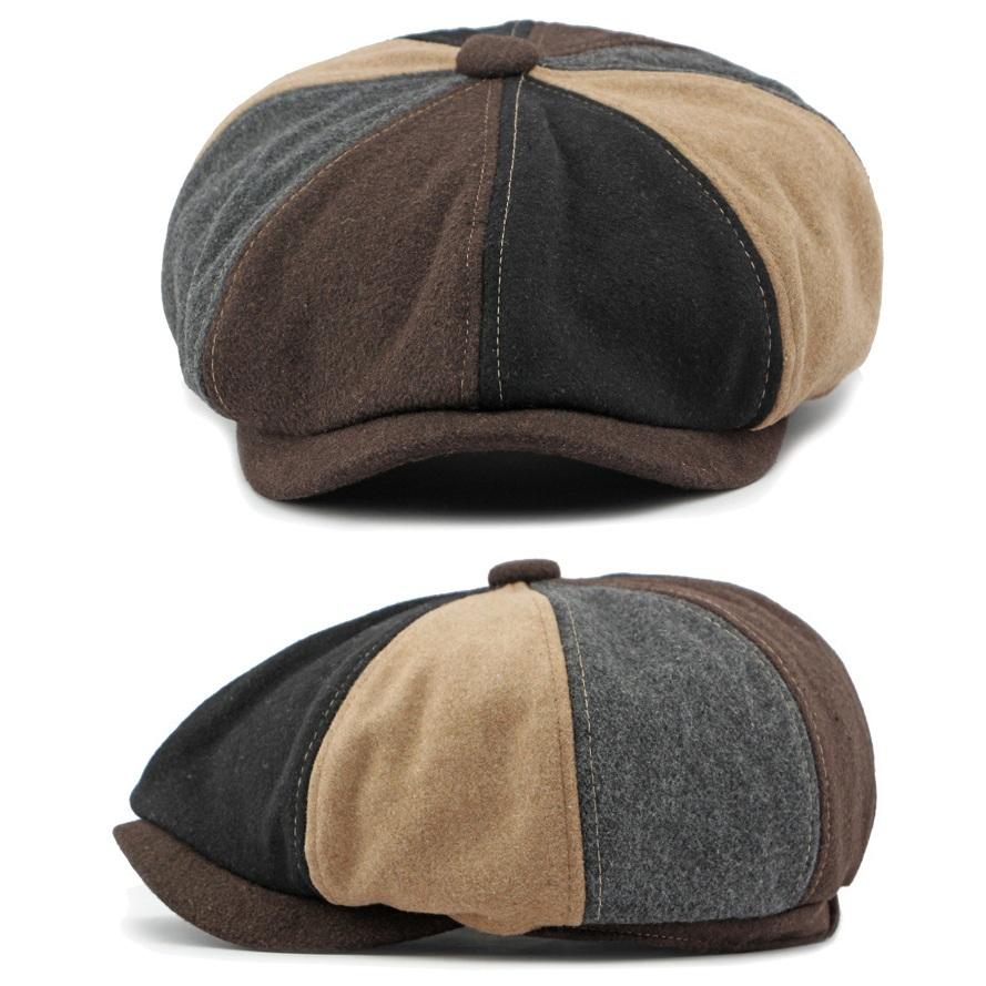 Autumn and winter woolen beret Elastic 55-60cm combo color hat
