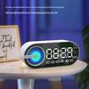 Mini Mirror Alarm Clock Bluetooth Speaker with TF Slot, Colorful Lights, Heavy Bass, FM, Portable Gift Speaker.
