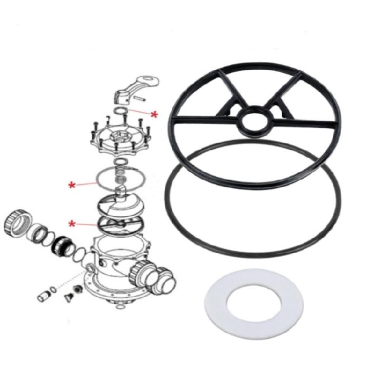 6PCS Pool Equipment Seals Replacement Quick Installation Rubber Texture Suitable for Any Weather Performances Safe