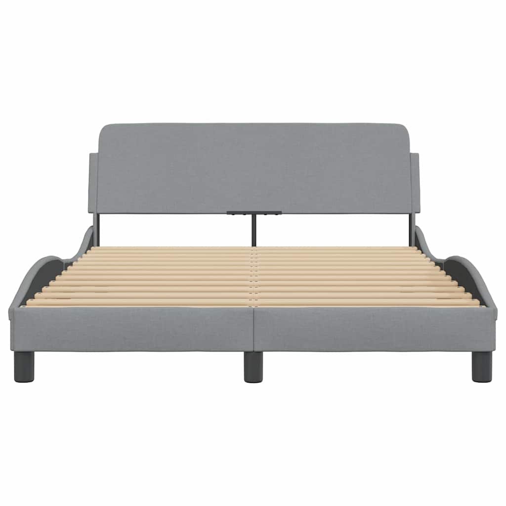 Dover  Bed Frame Light Grey 140x200 cm Fabric