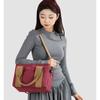 Women's Shoulder Tote Bag Trendy Versatile Simple Fashion Korean High Quality Solid Color Large-capacity Canvas Crossbody Bag