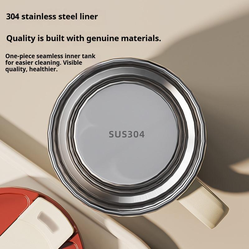 400ML Stainless Steel Thermos Mug Coffee Mug Portable Sealed Leak-proof Drinking Cup Double Layer Tea Milk Insulated Water Cup