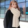 Warm Knitted Yarn Scarf Fashion Thick Yarns Long Scarf Neck Gaiter Outdoor Neck Scarf Wrap Accessory for Winter Warmth