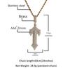 Copper Inlaid Zircon Rap Trend Men's Cross Pendant Hip Hop Style Collarbone