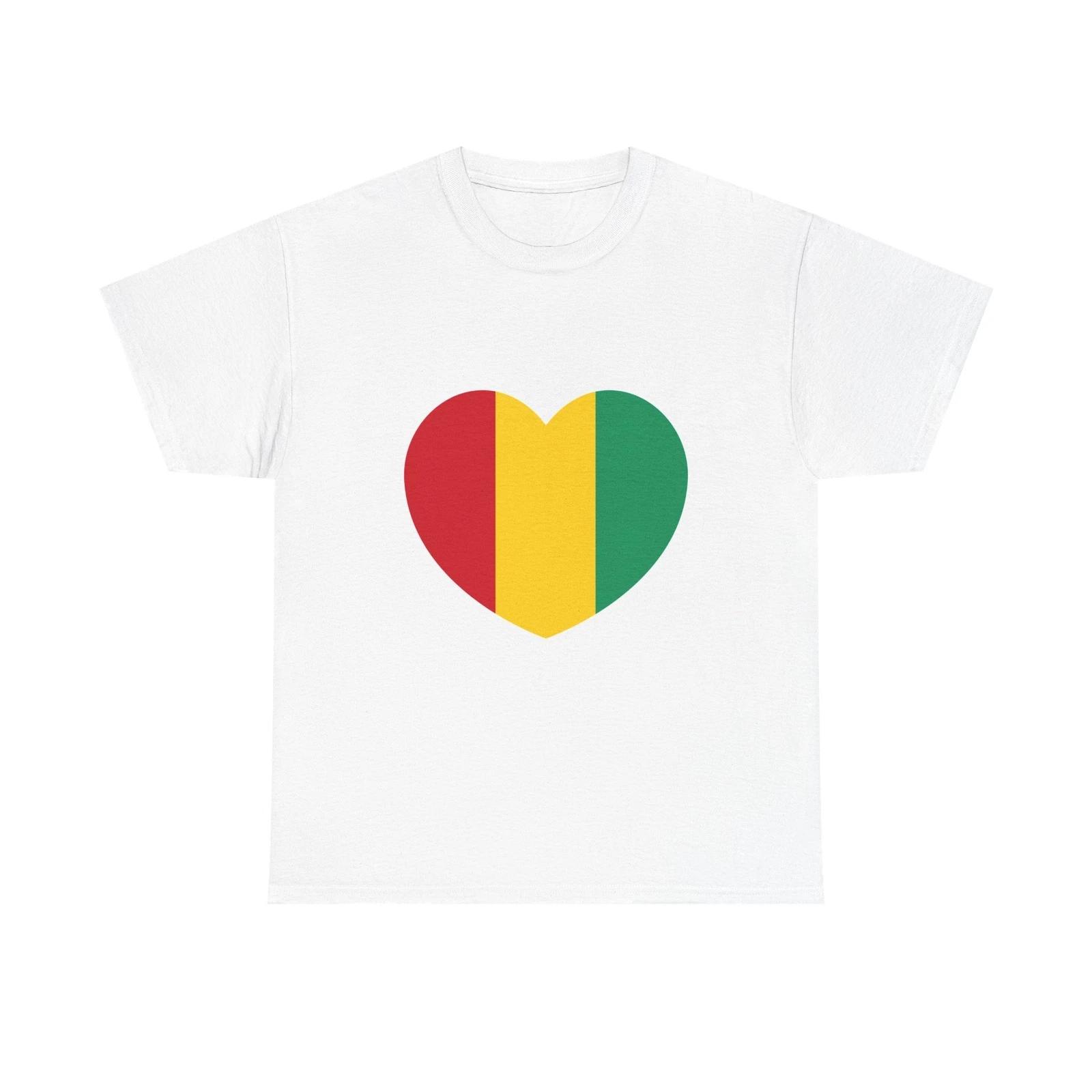 Heart Flag of Guinea - T shirt 2XL