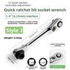 Ratchet Wrench Mini 72 Tooth 14 Inch with Quick Release 1/4 Inch Hex Bit Socket Driver Reversible Chrome Vanadium Steel Alloy