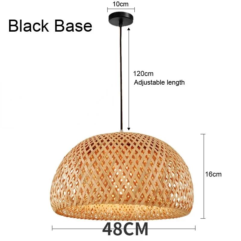 Bamboo Wicker Rattan Lantern Pendant Lights Southeast Asia LED Pendant Lamp Modern Tea Room Lamp Nordic  Tatami Lamps