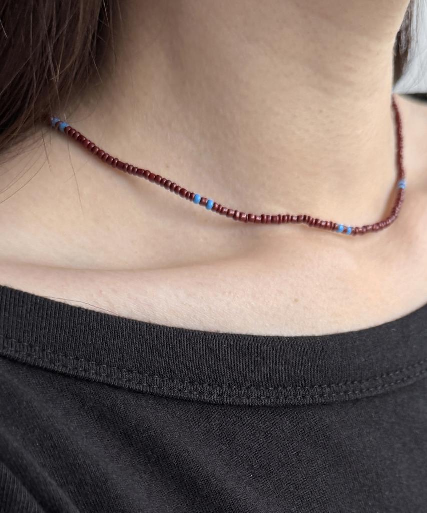 Baradu 925 Red Point Bead Necklace