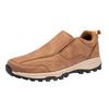 Men'S Fashion Leather Slip Outdoor Hiking Shoes Leisure Sports Hiking Shoes Sneaker Socks For Men