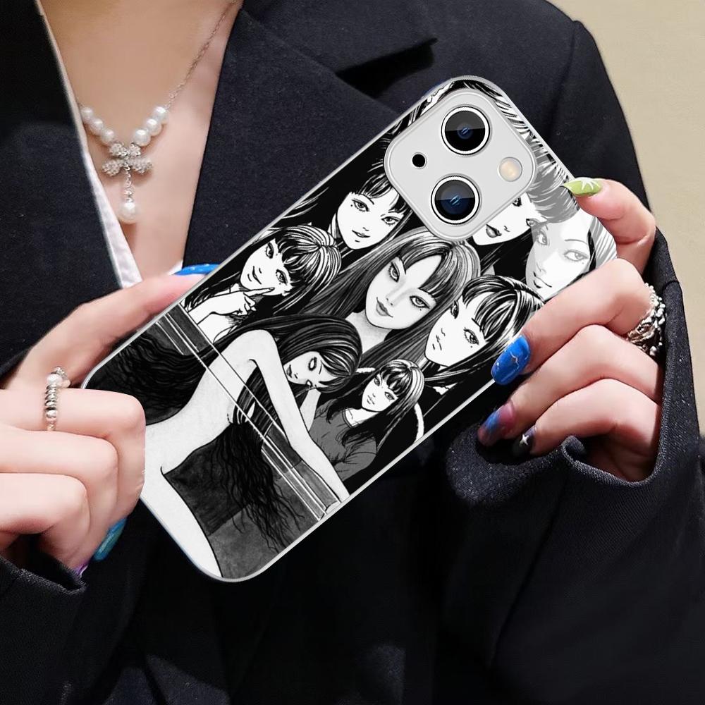 Japan Anime Tomie Kawakami Phone Case For IPhone 14 13 12 Mini 11 Pro XS Max X XR 14 Plus Tempered Glass Cover