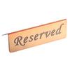 Stainless Steel Double Side Food Service Reserved Table Sign for Restaurant Bar Pub