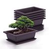 Macetas Rectangulares de Plástico para Plantas de Bonsái Cuadradas para Flores Balcón Jardín Patio Paisajismo Bandejas para Macetas de Bonsái Decoración del Hogar