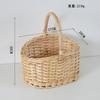 Rattan storage basket Willow weaving portable flower basket Woven vegetable picking fruit basket Bread steamed bread storage basket