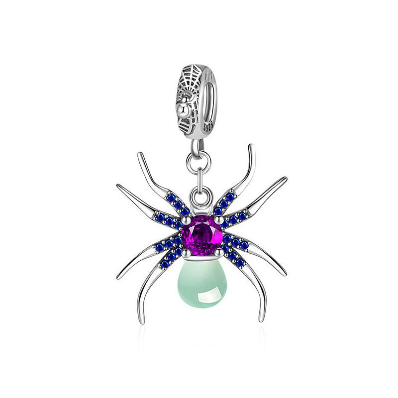 New Copper Plum Blossom Spider Blue Whale Seahorse Exquisite Charm Diy Pendant Fit For Original Bracelets Women'S Jewelry