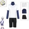 Hunter X Hunter Killua Zoldyck Cosplay Costume Number 99 Badge Halloween Christmas Party Cosplay Suit Shirt Short White Wig