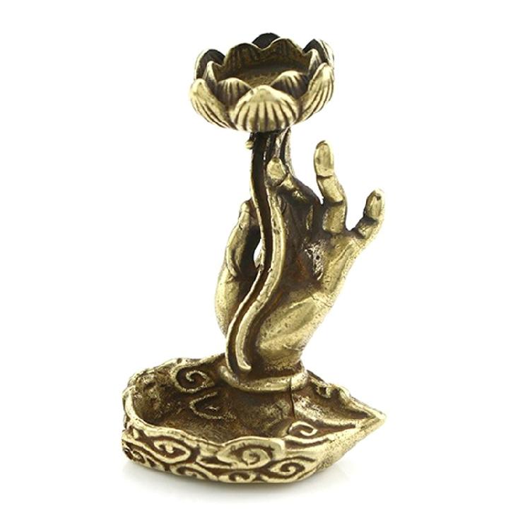 

Buddha Hand Lotus Incense for Burner Vintage Holy Buddhist Gift Supplies 1
