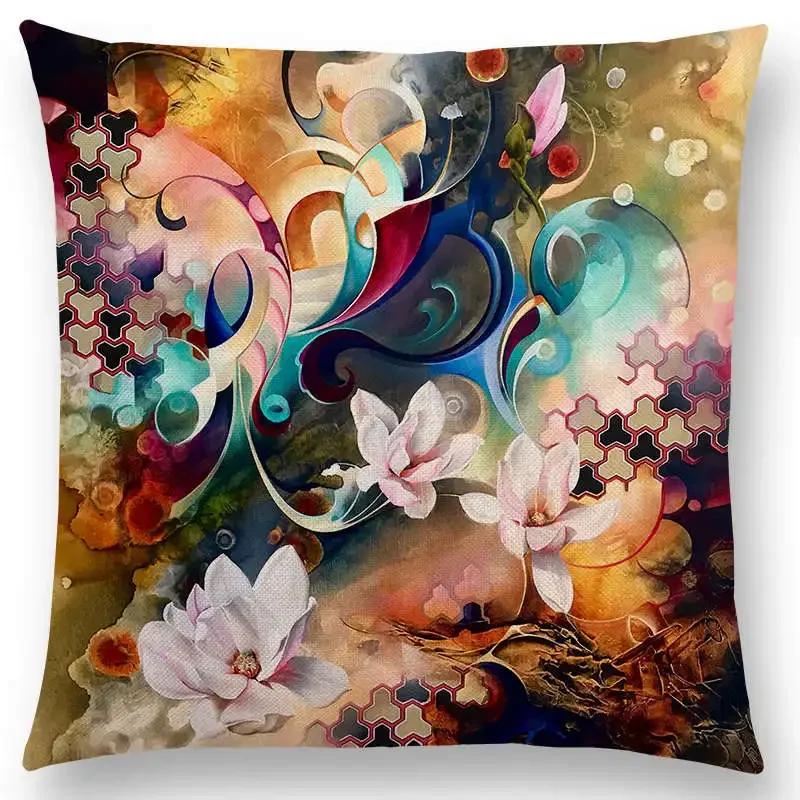 Nowy d Drukowany Wspaniały Abstrakcyjny Obraz Rzeźba Tajemniczy Wzór Fantastyczna Poszewka na Poduszkę Sofa Narzuta Poszewka na Poduszkę