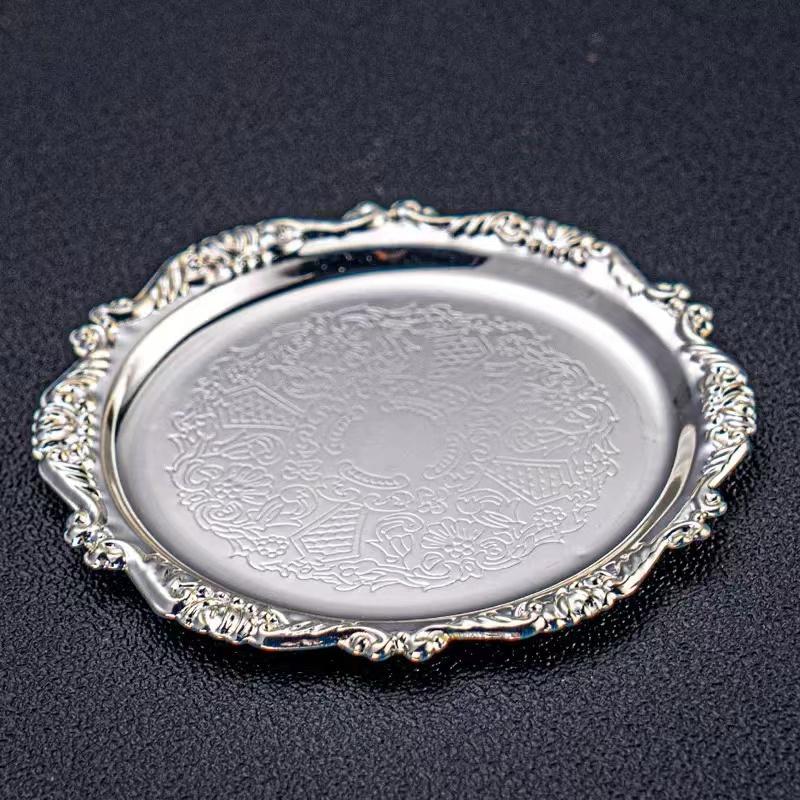 Kollektion 6-teiliges Untersetzer-Set Kreative Getränkeuntersetzer mit dekorativem Ständer Rutschfeste Metall-Tassenunterlagen Tischplatten-Display mit Halter