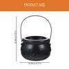 1PC Witches Halloween Decorations Cauldron Basket Trick Treat Kettle Candy Bowl Bucket Plastic Pot Child