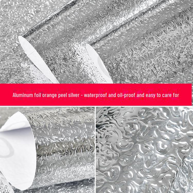 Autocolant Tapet de Bucătărie din Folie de Aluminiu Impermeabil, Rezistent la Ulei