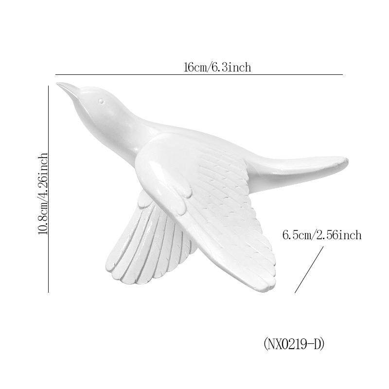 Europäischer dreidimensionaler Vogel-Wandschmuck Schwalbe Wandbehang Abstrakte Tierornamente Heimwanddekoration