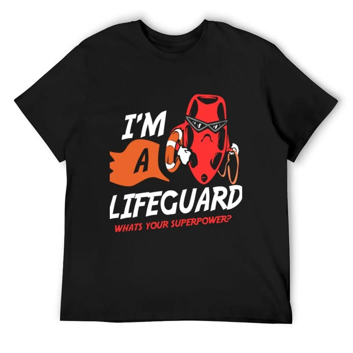 

Lifeguards jobs lives your power T-Shirt rapper graphic tees for a boy plus size clothes mens plain t shirts XXXXXL чорний