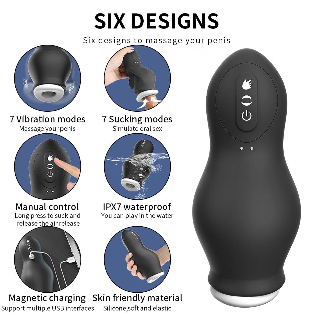 Automatic Masturbator Cup Waterproof Sucking Male Penis Pumps Blowjob Machine Pussy Glans Stimulator Vibration Adult Sex Toy