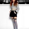 Romantic tiger Aqua marine knee high stockings