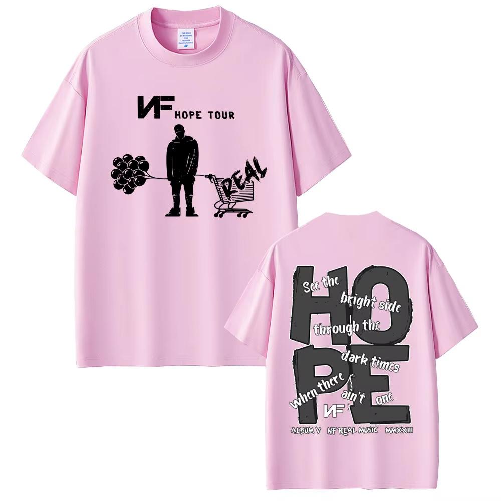 Rapper NF HOPE Real Tour Tshirt Men Women Fashion Hip Hop Pop music Short Sleeve T op Mens Casual pure Cotton Vintage Tshirts