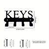Charming Metal Key Hook - Rust-Proof, Powder-Coated Wall Mount for Keys, Clothes & Hats - Perfect for Home Decor