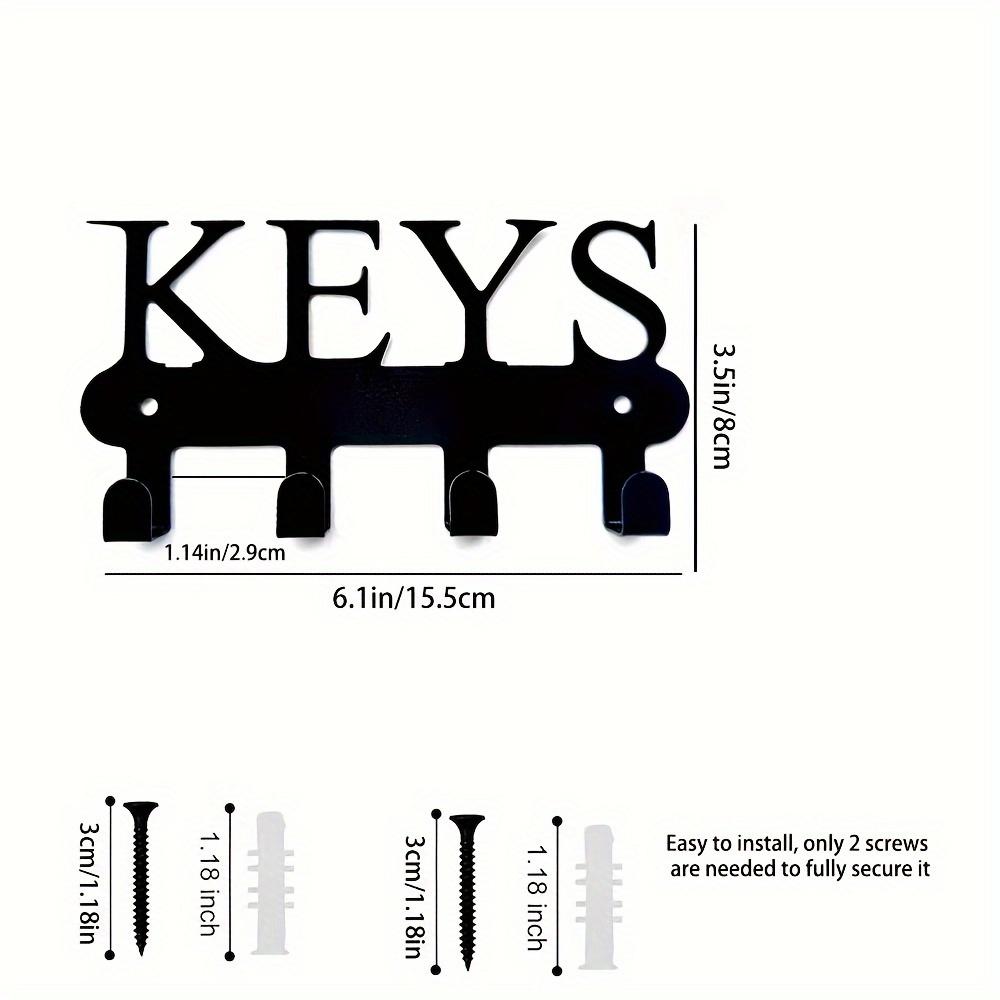 Charming Metal Key Hook - Rust-Proof, Powder-Coated Wall Mount for Keys, Clothes & Hats - Perfect for Home Decor