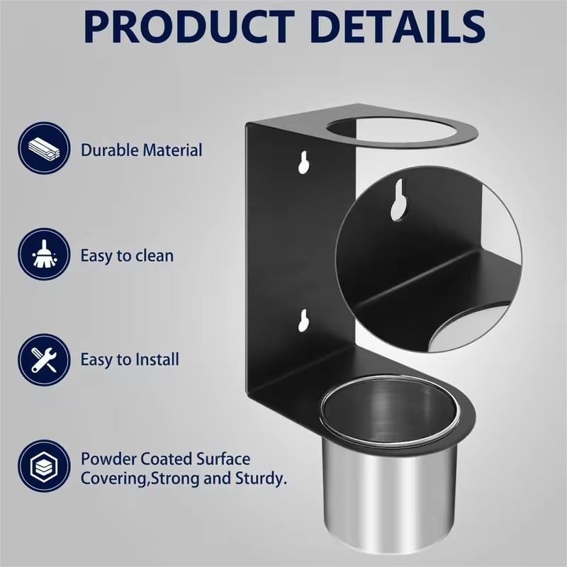 Two-Pack Wall Oil Funnel Storage Racks with Removable Drip Trays for Workshop and Garage