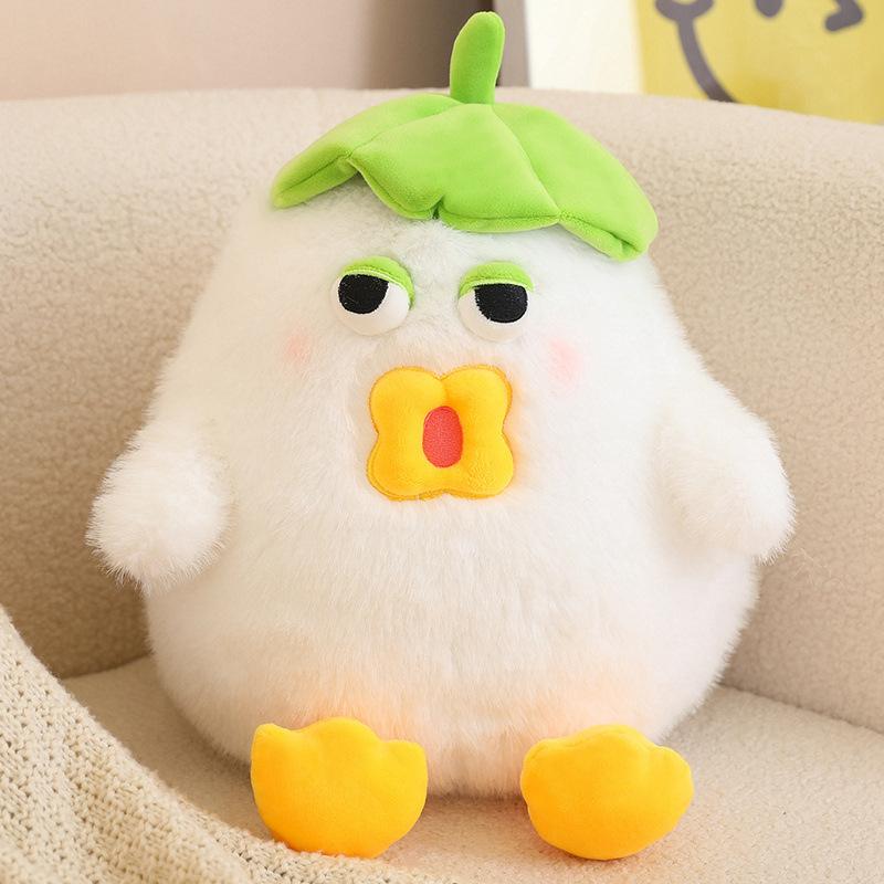 Lustige niedliche Lotusblatt Küken Puppe Plüschtier gelbe Küken Puppe Kinder Beruhigungskissen Puppe