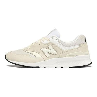 997H Women Simple Versatile Synthetic Leather Fabric Mid Top Casual Running Shoes Beige CW997HTJ