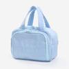 Cotton Solid Color Cosmetic Bag Kawaii Make Up Pouch Bag Soft Portable Toiletry Bag  Storage