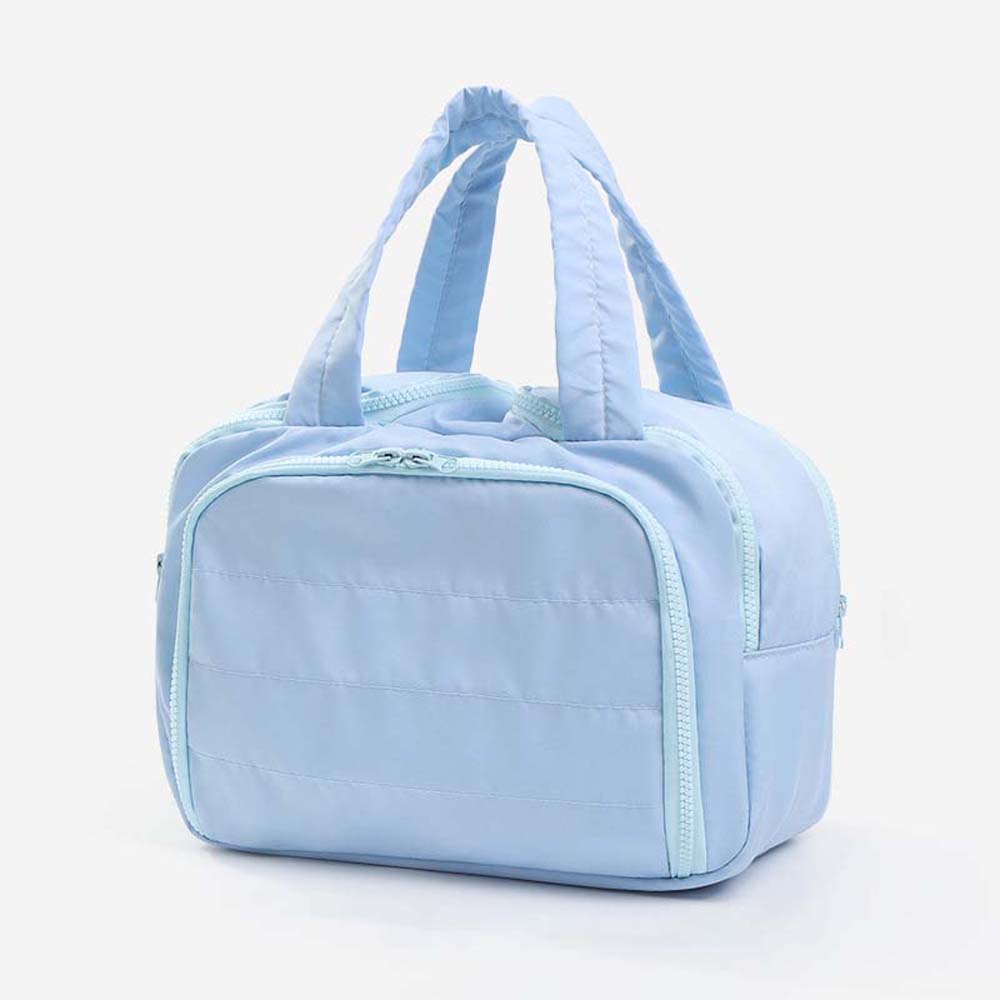 Cotton Solid Color Cosmetic Bag Kawaii Make Up Pouch Bag Soft Portable Toiletry Bag  Storage