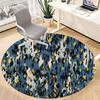 1pc Abstract Pattern Office Round Rug, Non-slip, Soft and Durable Office Rug for Interior Decoration, Perfect for Office, Decoration yy260204003
