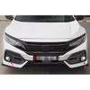 Carbon Fiber Front Fog Light Lamp Cover Trim for Honda Civic Hatchback 2017-