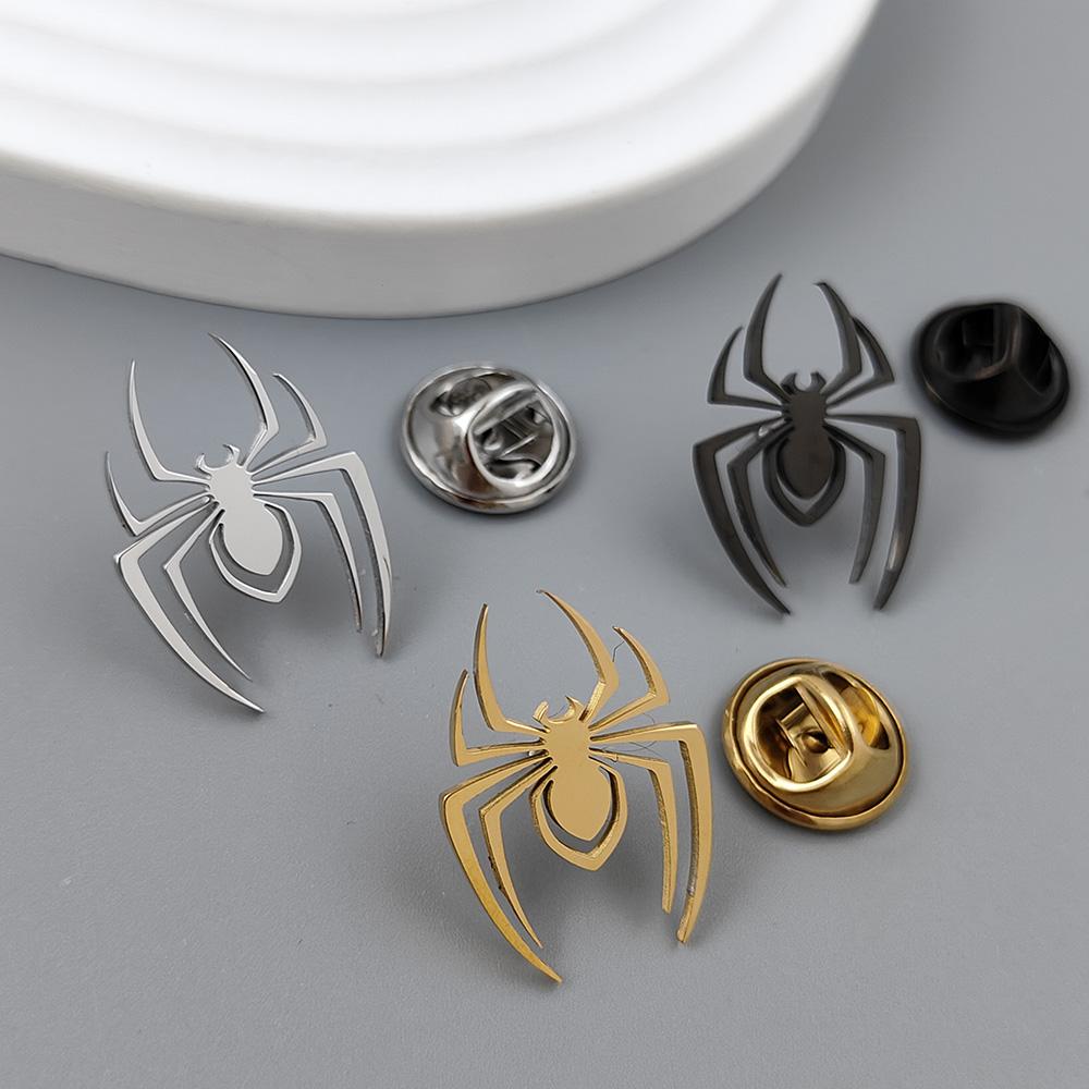 Classic gold-plated spider badge, women’s anti-exposure buttons, men’s suit lapel pin, formal brooch