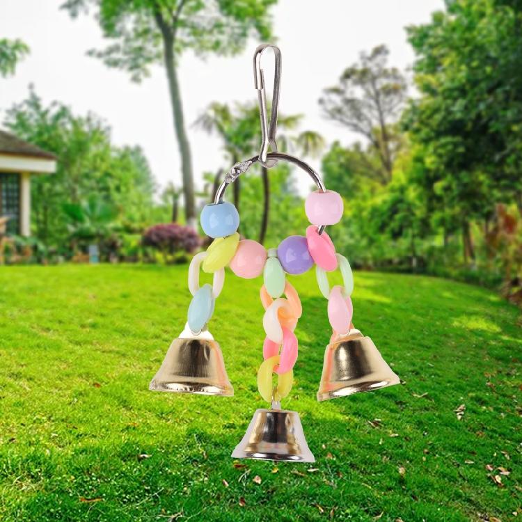 Bird Toys Colorful Bell Toy for Cockatiel Lovebird Parrot Small Birds Cage