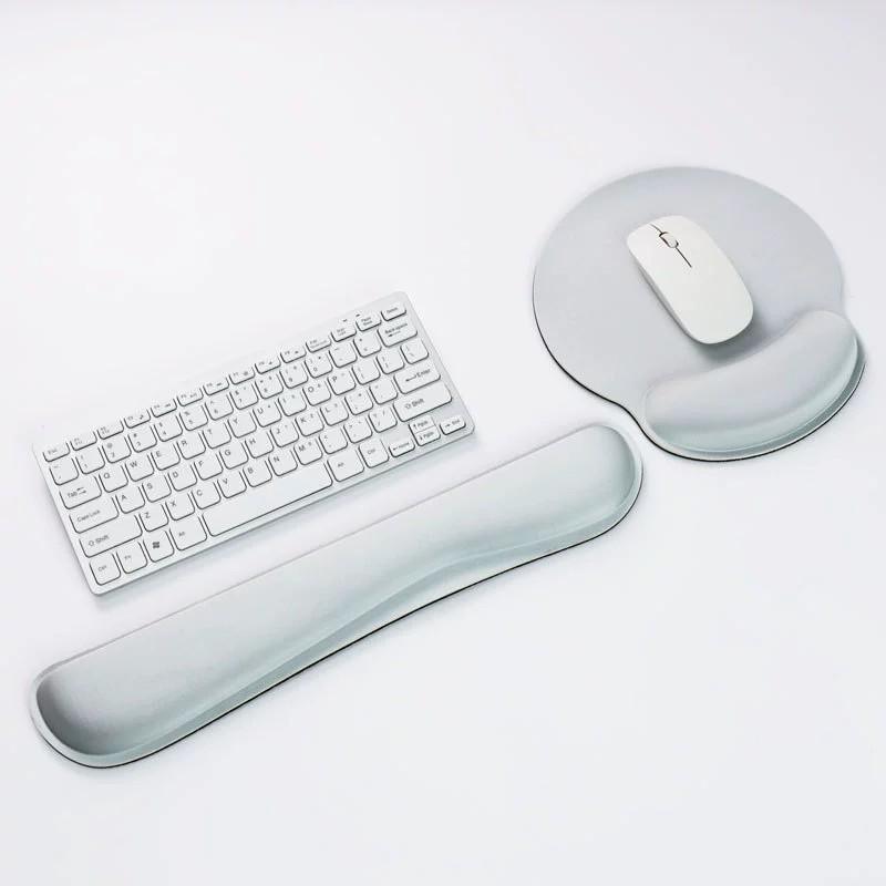 Gummi Maus Handgelenkstütz-Set - Rutschfest, Bequemes Hand- und Handflächenpolster für Büro-Tastatur