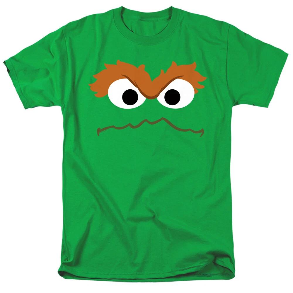 Sesame Street  Oscar The Grouch Face  T-Shirt - to 4X S