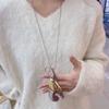 Stainless Steel Elephant Pendant Necklace Cool Style Collarbone Chain Charming Bag Pendant Sweater Chain
