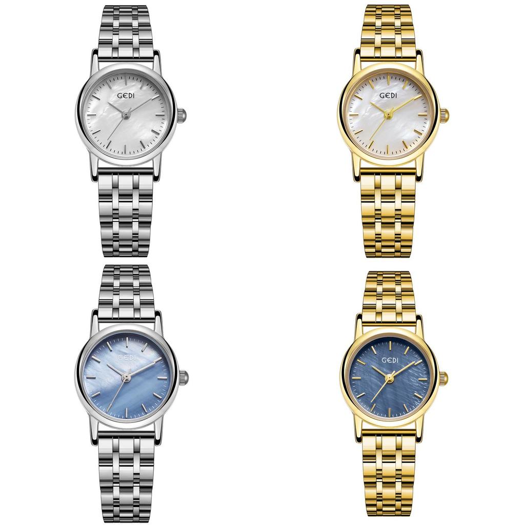 Gedi Pearl Mother Of Pearl Dial Womens Quartz Watch With Waterproof Mineral Glass For Daily Use