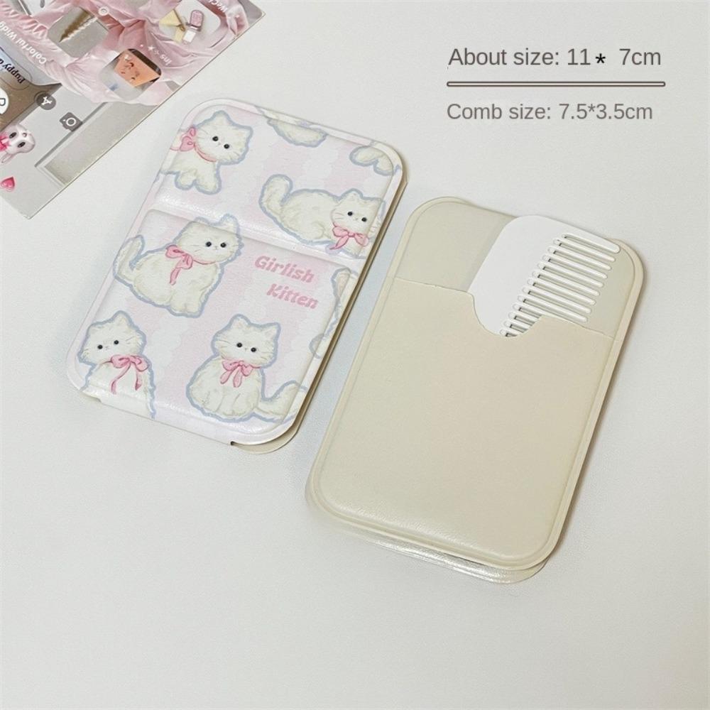 

Миниатюрное настольное зеркало с рисунком из мультфильма Компактное ручное зеркало Косметическое зеркало для девочек-студенток