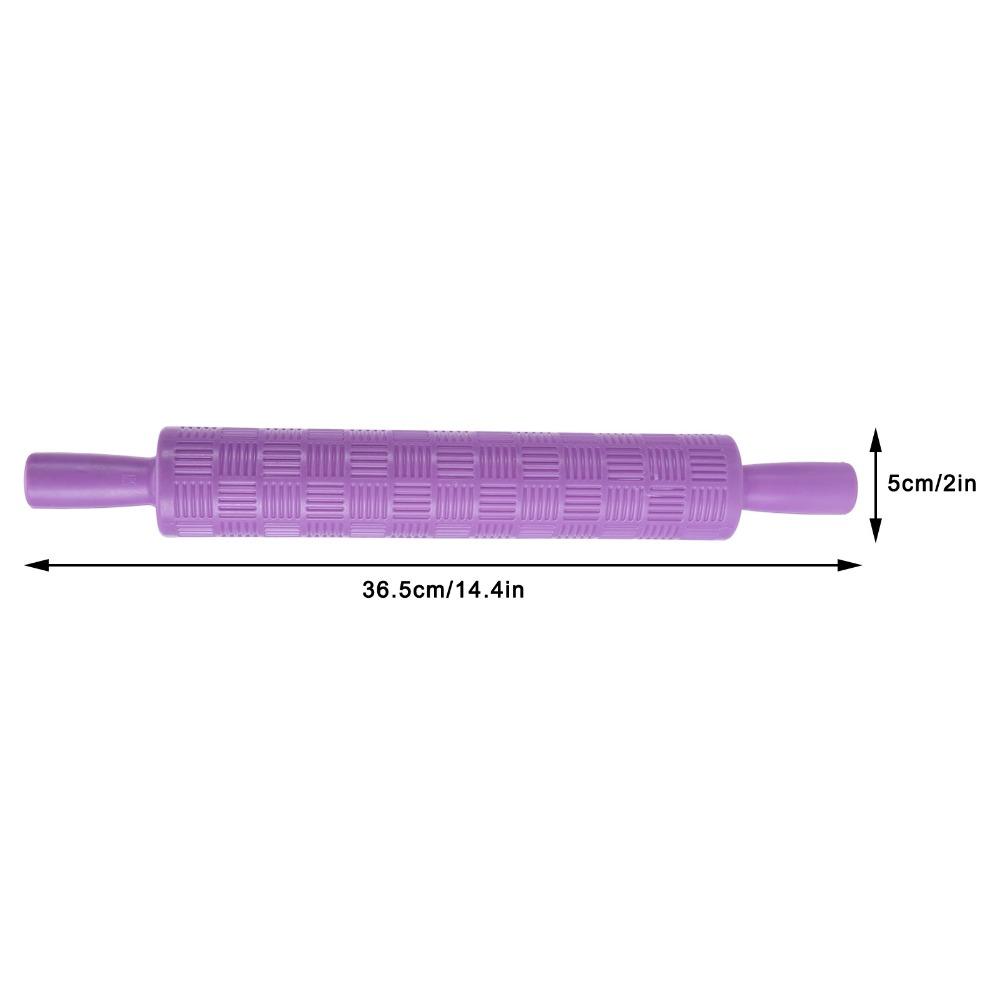 PP Pattern Rolling Pin Non-Stick Cookie Rolling Pin Patterned Dough Roller  Bakery DIY